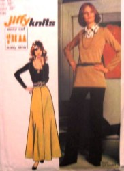 5306 JIFFY KNIT TOP, LONG SKIRT,PANTS PATTERN 16 38'